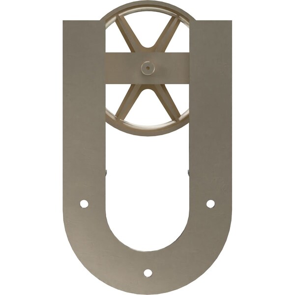 Ekena Millwork Premium Wagon Wheel Horseshoe Roller Hanger w/ Bolts for Barn Door for 2 1/4" Doors, White Bronze GB60015R2WWZ - main